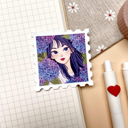 Hydrangea Matte Vinyl Sticker