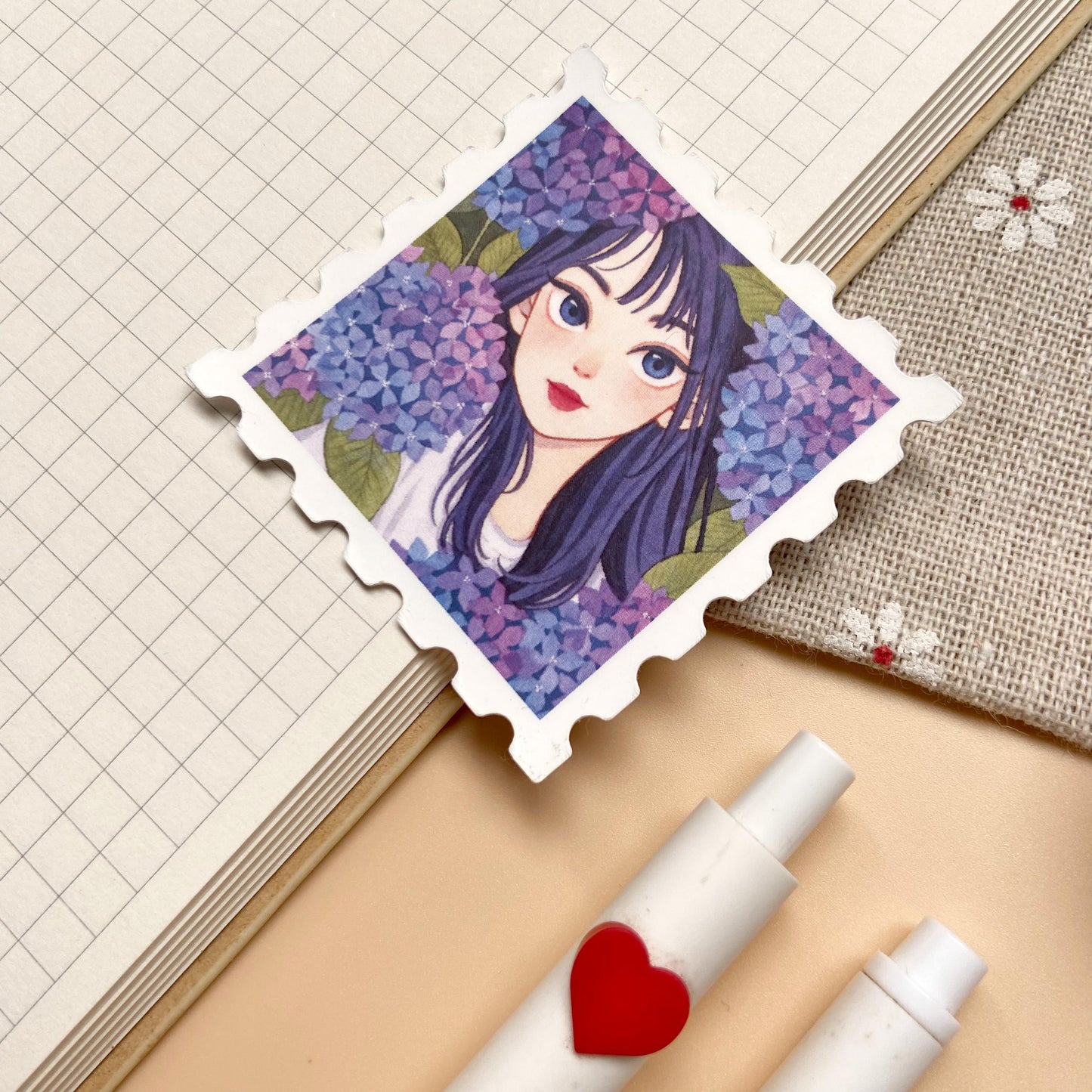 Hydrangea Matte Vinyl Sticker