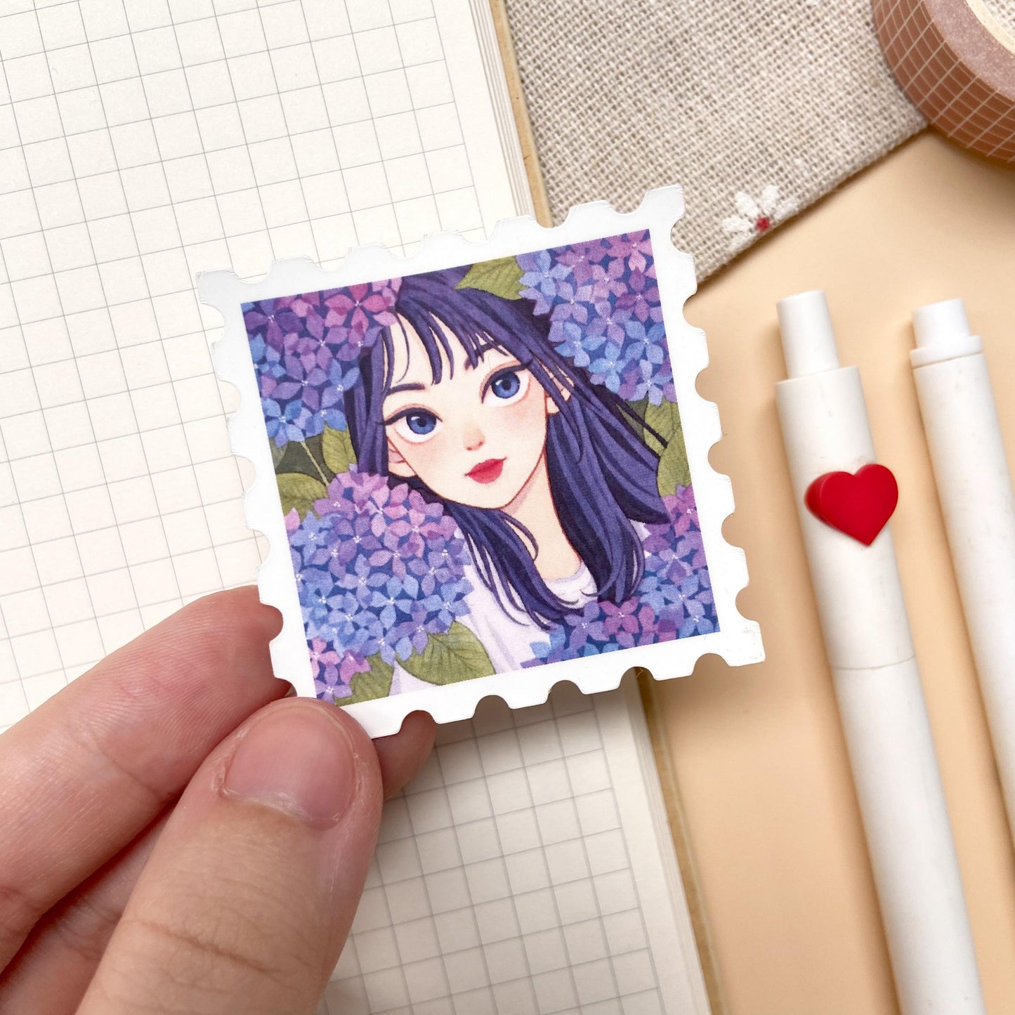 Hydrangea Matte Vinyl Sticker