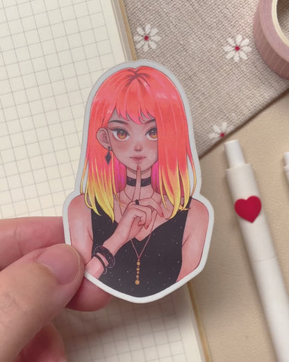 Burning Brilliance Matte Holographic Sticker